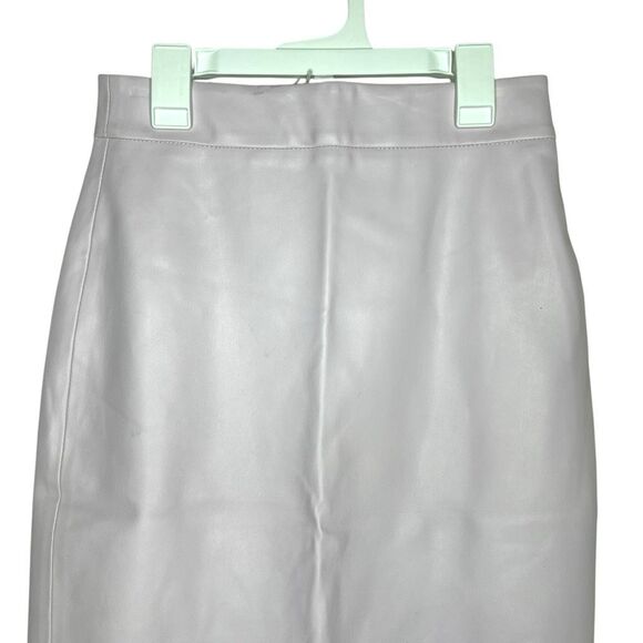 Susana Monaco Essential Faux Leather Pencil Skirt in Opal Small - Picture 2 of 16